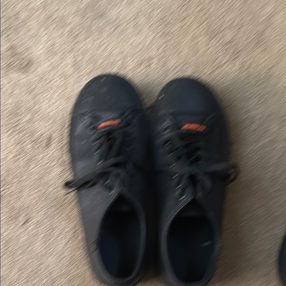 Lugz Black Sneakers with Orange Accents